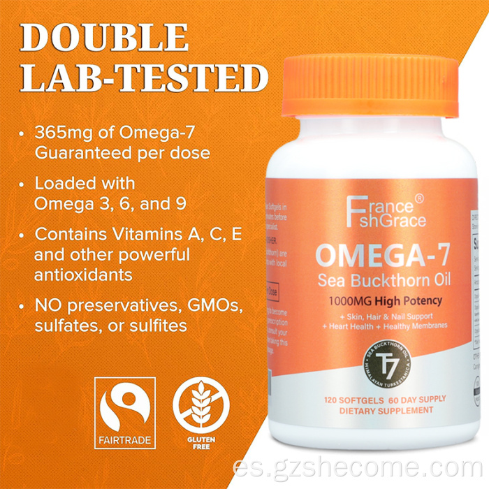 OMEGA3 Soporte de defensa inmune Aceite de pescado Cápsulas Softgel